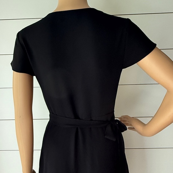 Aritzia Babaton Black High Slit Wrap Dress Sz 2XS - Picture 8 of 12